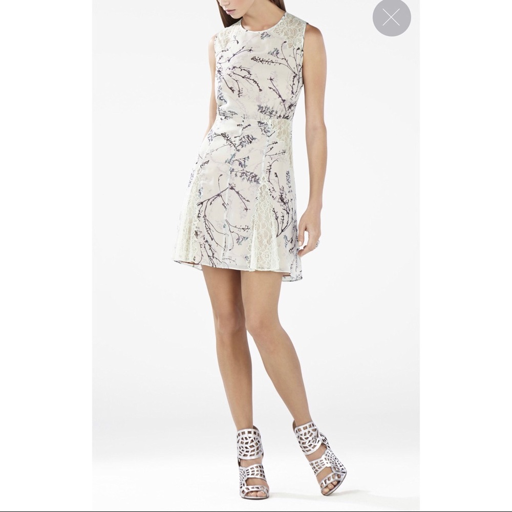 BCBG Gwyneth Mini Floral Mint Dress Size 2